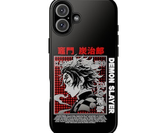 Tanjiro Kamado Phone Case, Demon Slayer Protective Phone Cover