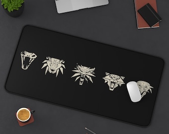 Tappetino per mouse extra large Witcher Schools, Vipera, Orso, Lupo, Gatto, Grifone Schools of The Witchers