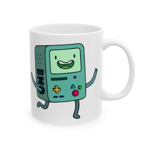 Adventure Time BMO Mug - Cute Customized Mug, Perfect for Kids & Cartoon Lovers, Cartoon Network Lover Gifts, Unique BMO Design for Kids
