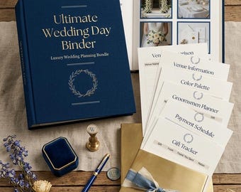 Hochzeitstag Binder | Luxus Minimalistische Hochzeitsplaner Vorlage (Digitaler Download)