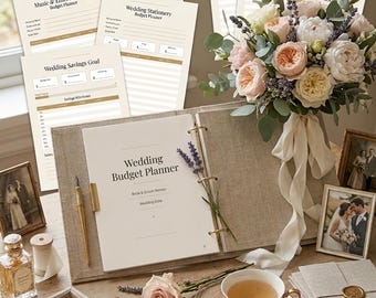 Hochzeitsbudgetplaner, Canva Template, PDF Tracker (A4)