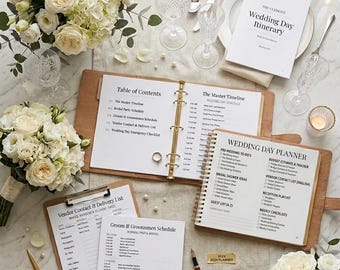 Hochzeitstag Reiseplaner, Canva Hochzeitsplaner (PDF Download)