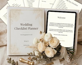 Hochzeitsplaner, Canva Braut Organizer (Digitaler Download)