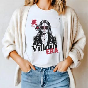 Villain Era T‑Shirt | In My Villain Era Graphic Tee | Dark Academia / Bookish Aesthetic Villain Shirt