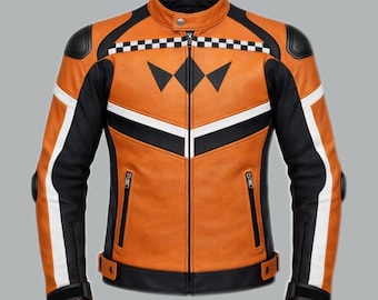 KAYSAR “Velocity” Leather Biker Jacket | CE Armoured Cowhide Motorcycle Racing Jacket for Men and Woman.