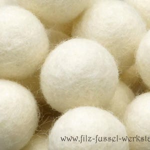 Bolas de feltro brancas, contas de feltro, bolas de feltro para artesanato, feltro de lã, pompons de feltro, vários tamanhos, faça você mesmo, vários tamanhos de 1 cm a 5 cm