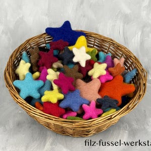 Estrelas de feltro, estrelas de feltro, 4 cm, 6 cm, 8 cm, ótimas cores, grande seleção, feltro de lã, guirlanda, feltro, pompom, para artesanato