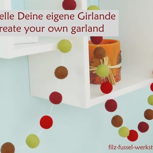 DIY garland, craft set, felt balls for garland, great colors, many sizes, wall decoration, felt beads, wool felt, felt balls for crafting,