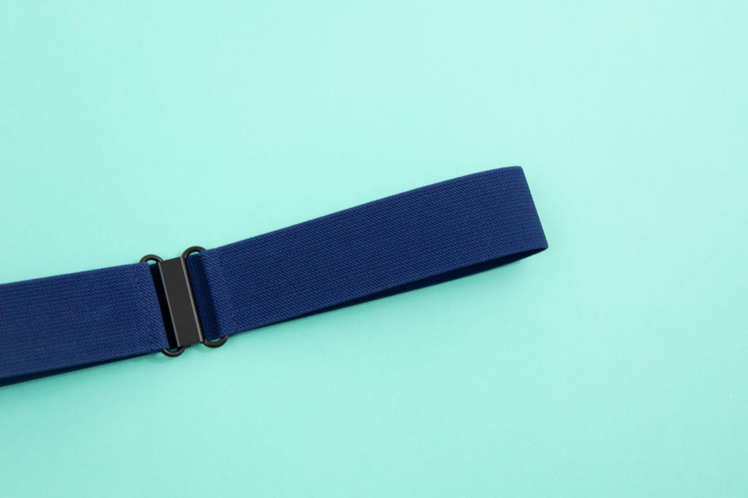 Stretchy Chic Elastic Belt Blue Denim main image 1