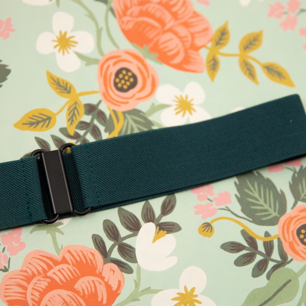 1.5" atrovirens green stretch belt - elastic waist belt for women