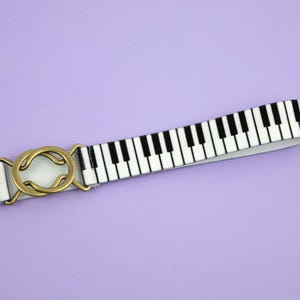 1&quot; piano print elastic belt, stretch waist belt for women