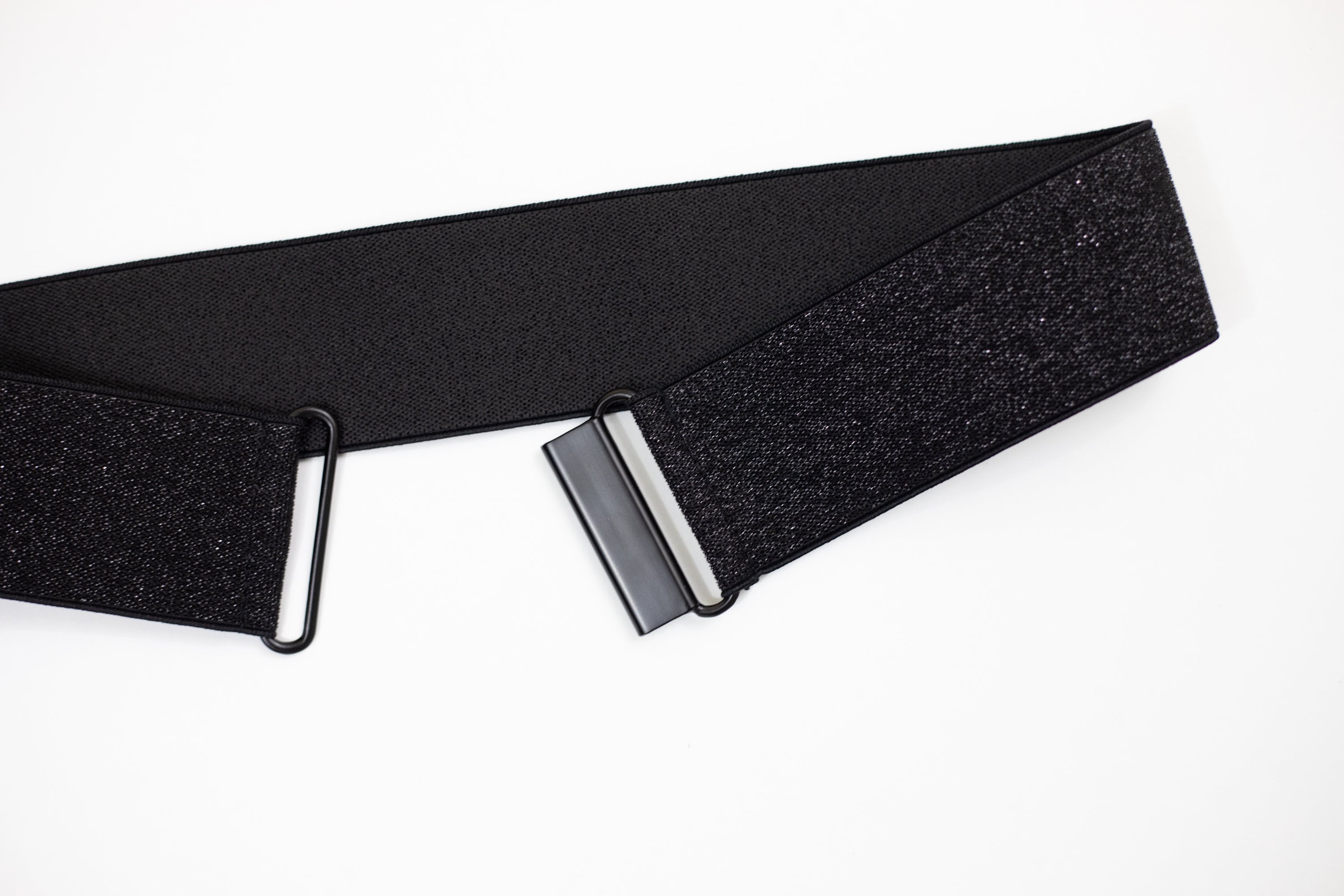 2 Glitter Black Elastic Waist Belt With Choice of Clasp - Etsy UK