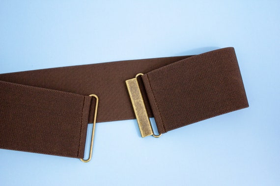 3 Dark Chocolate Brown Elastic Waist Belt Stretch Cinch Belt for Women Etsy UK