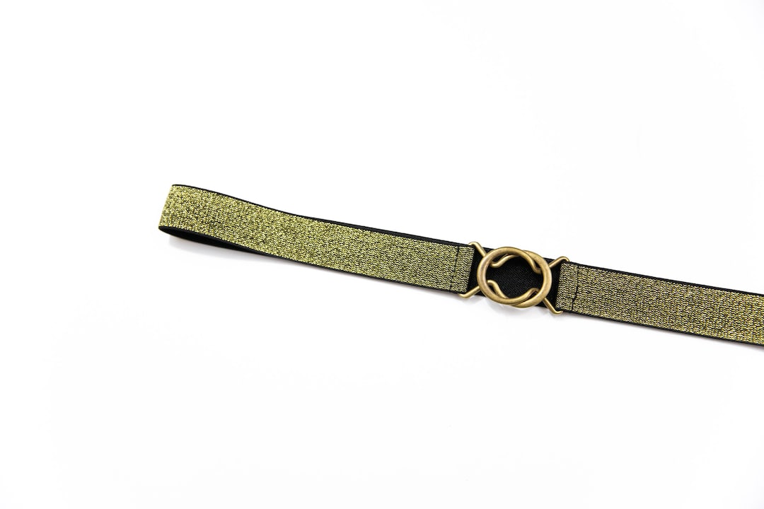 1 Skinny Gold Elastic Belt for Women Comfortable Etsy