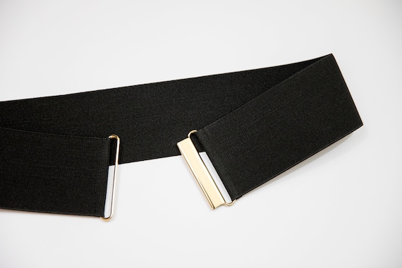3 Black Wide Elastic Belt Plus Size Waist Cincher for Women Twill Texture Etsy