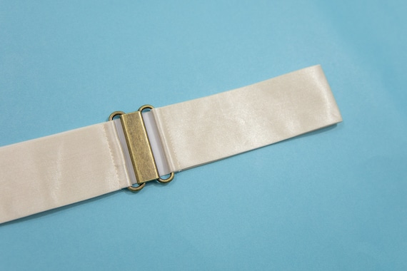 2 Ivory Satin Bridal Belt Elastic Wedding Belt for Women Etsy UK
