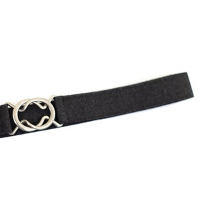 1" black glitter elastic waist belt - women's stretch belt in regular and plus size