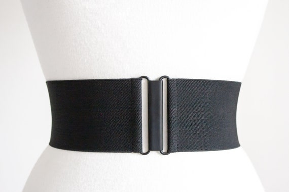 3 Black Wide Elastic Belt, Plus Size Waist Cincher Belt for Women Twill  Texture -  Canada