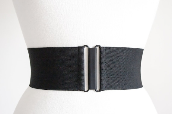 Black stretch belt women's hot sale