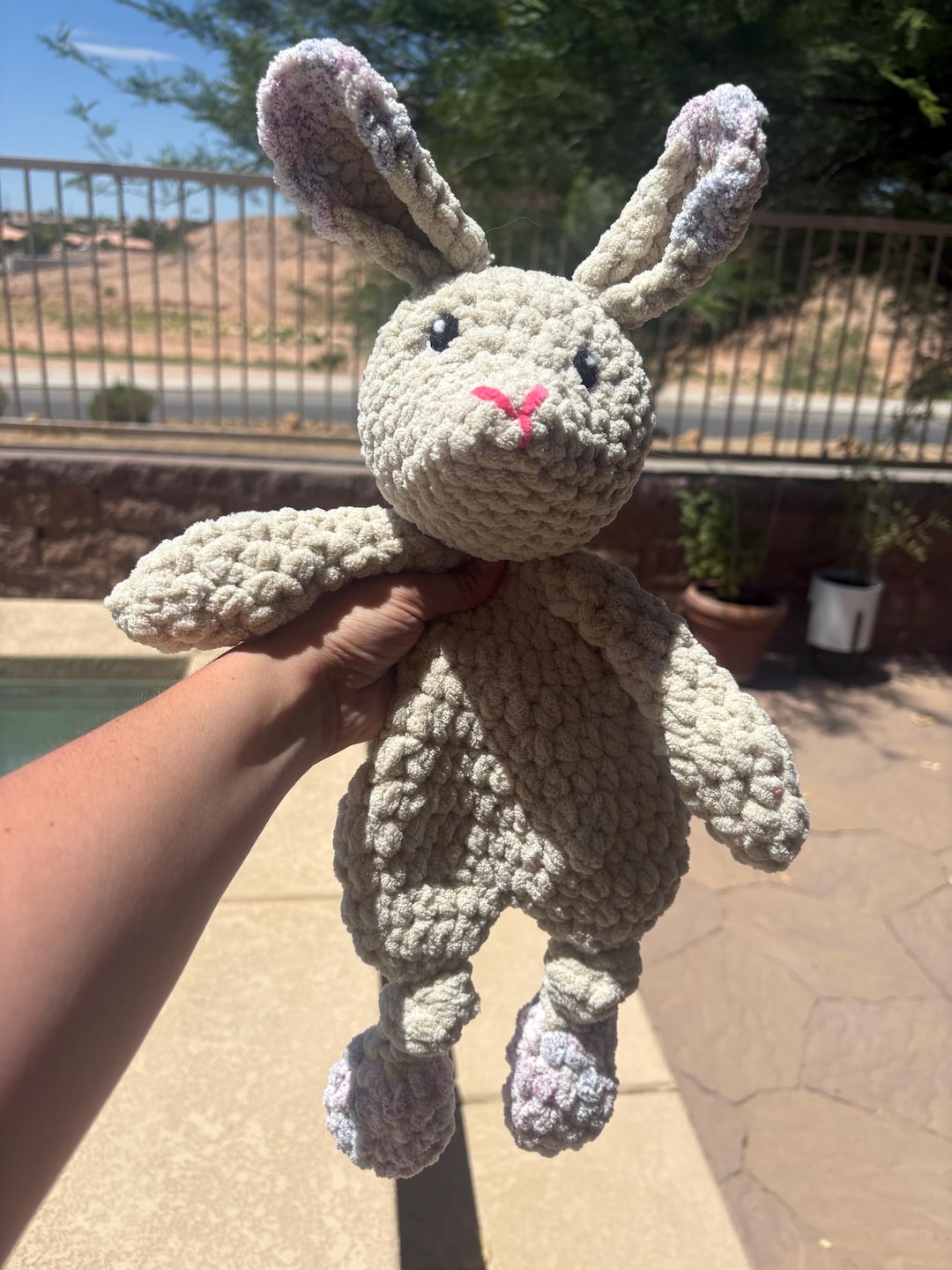 Made to Order Rye Rabbit Knotted Lovey Amigurumi. Pattern by Mama Made ...