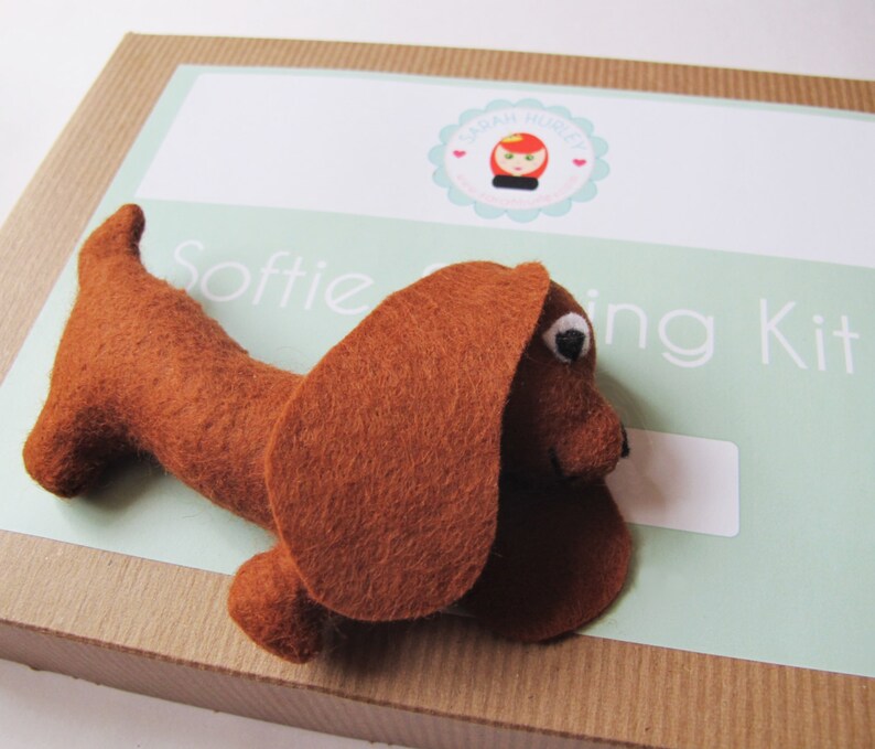 Make Your Own Sausage Dog Softie Felt Toy Sewing Kit Etsy
