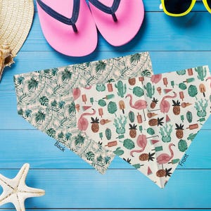 Sommer Hund Bandana, Strand Bandana, über dem Kragen Hund Bandana, Reversible Hundehalstuch - Handgefertigtes Haustier Accessoire, Geschenk für Hundeliebhaber