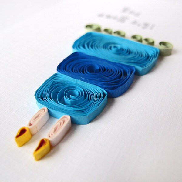 Handmade Birthday Card- Quilled Birthday Cake