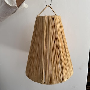 Raffia Pendant Light – Natural Hanging Lampshade for Boho Decor