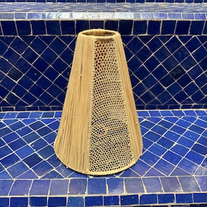 Rustic Raffia Lamp – Handmade Natural Decor