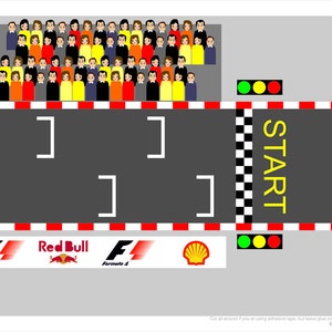 Druckbare FORMULA ROAD Spielplatz, druckbares Spielzeug-Kit, Straße, DIY-Kit, Kinder-Ausdrucke-Kit, herunterladbar, Papierspielzeug Bild 4