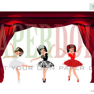 Paper STAGE, Printable Toy, Paper Doll House , Ballerina, Paper Toy ...