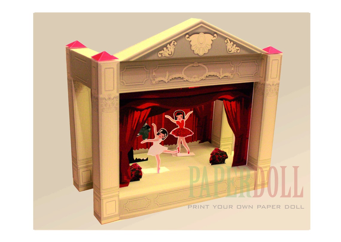 Paper STAGE Printable Toy Paper Doll House Ballerina - Etsy Canada