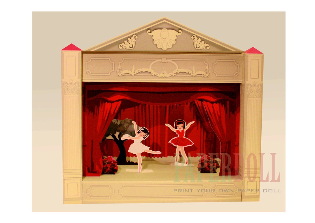 Paper STAGE, Printable Toy, Paper Doll House , Ballerina, Paper Toy ...