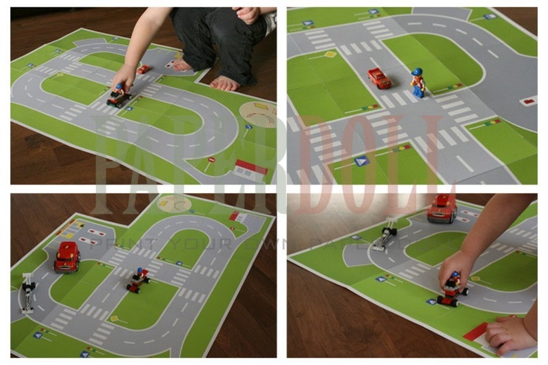 Druckbare FORMULA ROAD Spielplatz, druckbares Spielzeug-Kit, Straße, DIY-Kit, Kinder-Ausdrucke-Kit, herunterladbar, Papierspielzeug Bild 5