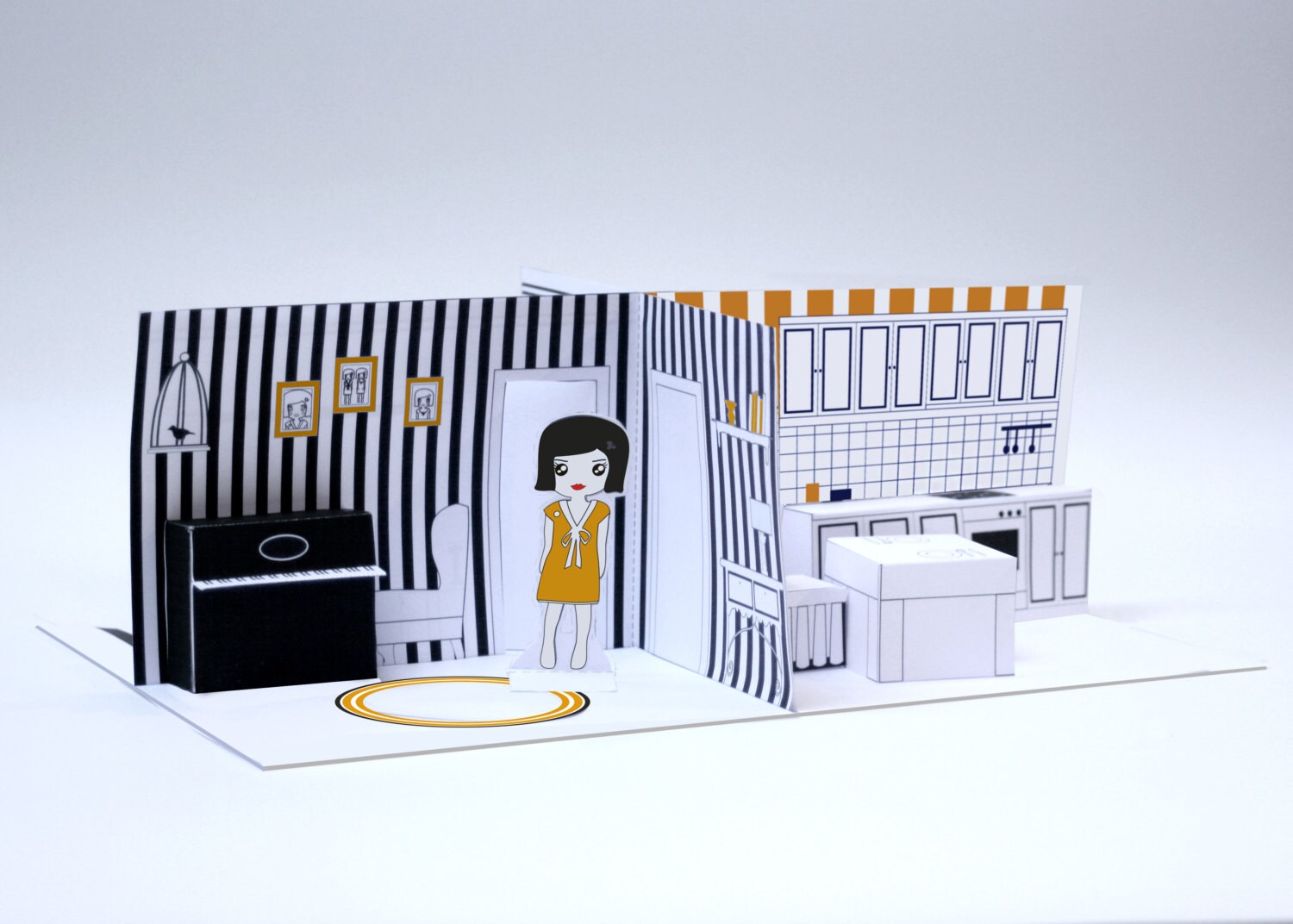 PAPER DOLL HOUSE Printable Toy Paper Doll Houses Toys Etsy