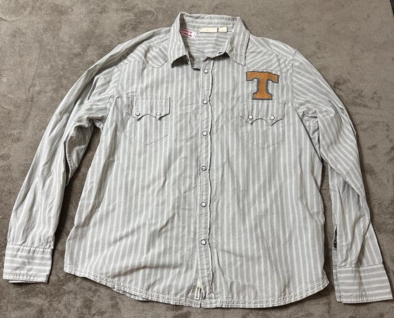 tennessee volunteers dress shirt Tennessee Volunteers Colosseum x Wrangler Cowboy Cut Western Full-Snap Long  Sleeve Shirt