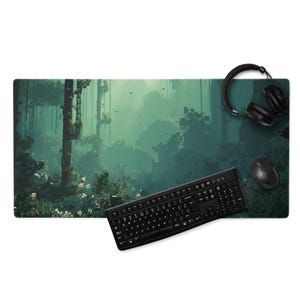Gaming Mousepad - Pixel Art Explorer Desk Mat Atmospheric Gaming Mouse Pad for Gamers & Decor Gift