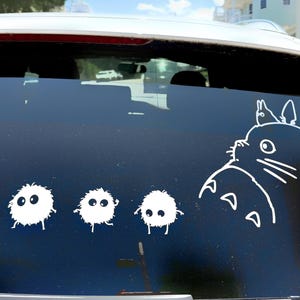 Totoro Soot Sprite Decal Sticker: Waterproof Vinyl Susuwatari - 4 Pack