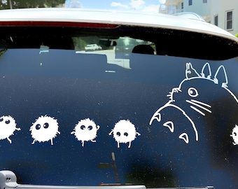 Totoro Soot Sprite Decal Sticker: Waterproof Vinyl Susuwatari - 4 Pack