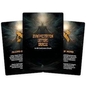 Manifestation Letters Oracle - 88 Cards Deck - Jewish Wisdom