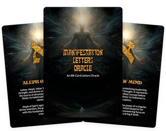 Lettres manifestes Oracle - Jeu de 88 cartes - Sagesse juive