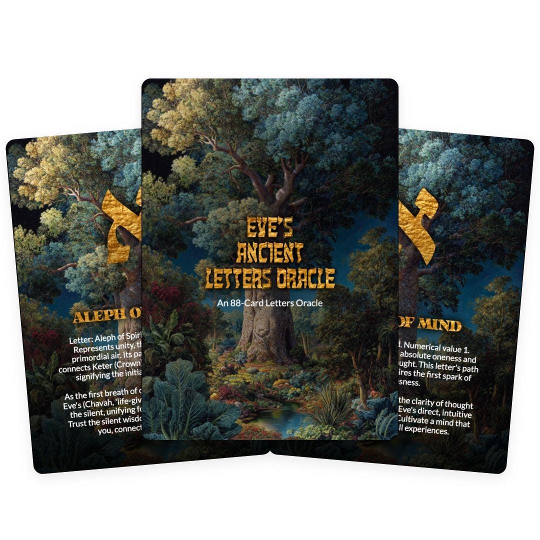 Oracle Letters Eve's Ancient Letters Oracle - 88 Cards Deck - Jewish Wisdom - Etsy