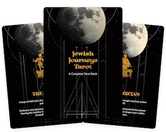 Tarot Voyages juifs - 78 cartes - Héritage juif à travers les arcanes majeurs et mineurs - Jeu Oracle - Héritage juif - Développement personnel