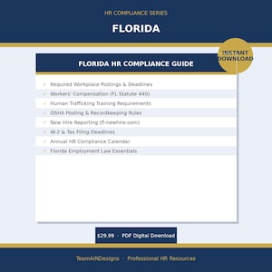 Florida HR Compliance Guide 2026 | HR Templates | Human Trafficking Training | Workers Comp | OSHA