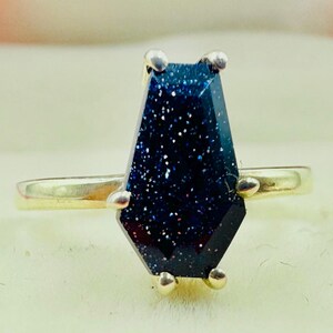 Sandstone Coffin Ring: Sterling Silver Gothic Statement Jewelry