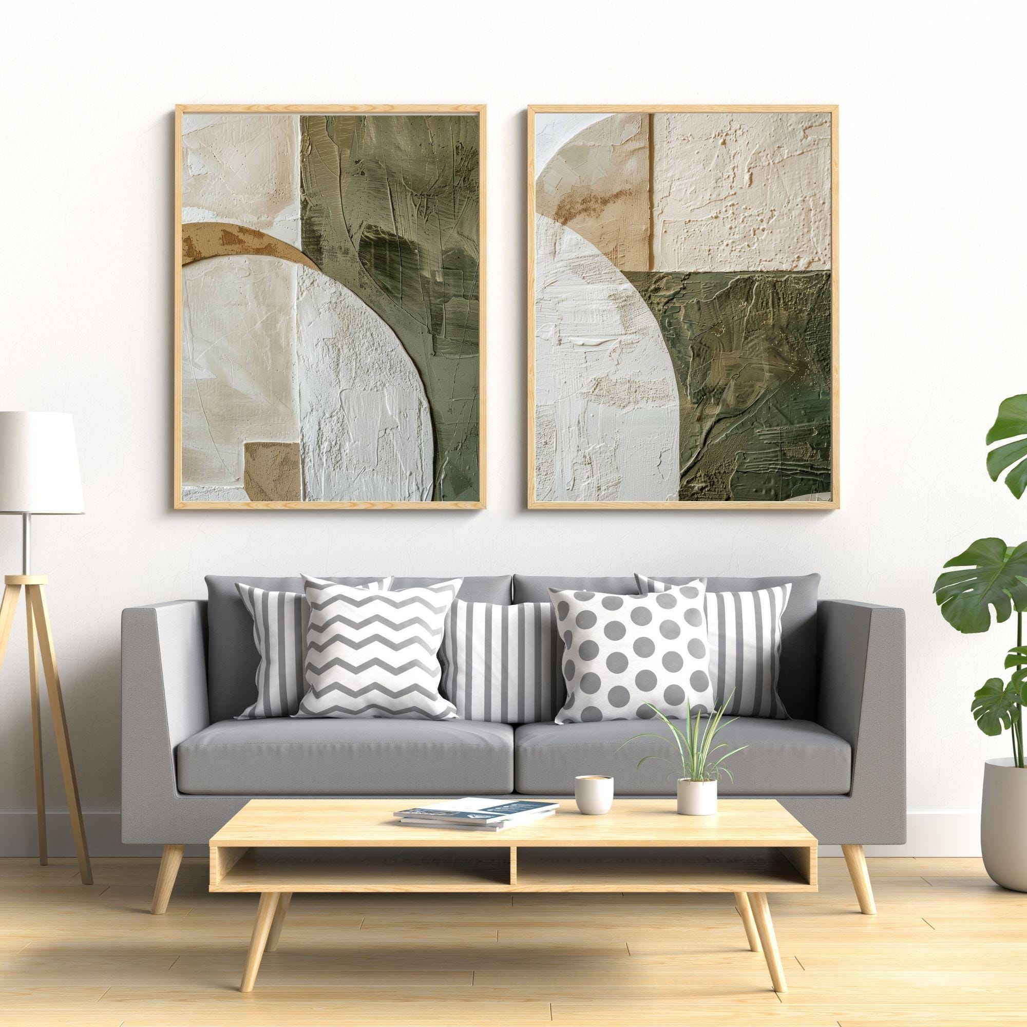 Wabi Sabi Wall Art Set of 3, Japandi Wall Decor, Neutral Abstract ...