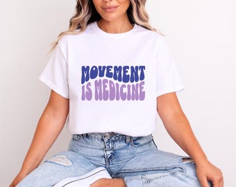 Movement Is Medicine T-Shirt: Unisex Softstyle Cotton Tee