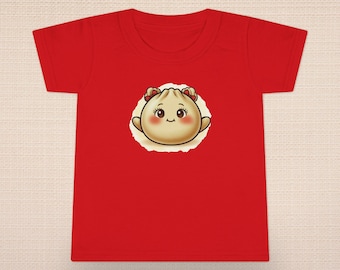 Kawaii Dumpling Girl Toddler T-shirt, Kids Tee