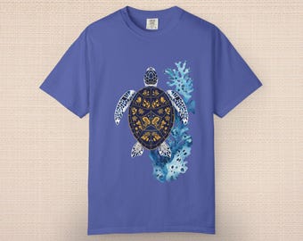 Sea Turtle Graphic T-shirt, Marine Life Ocean Tee