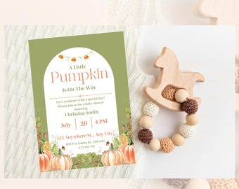 A Little Pumpkin Baby Shower Invite